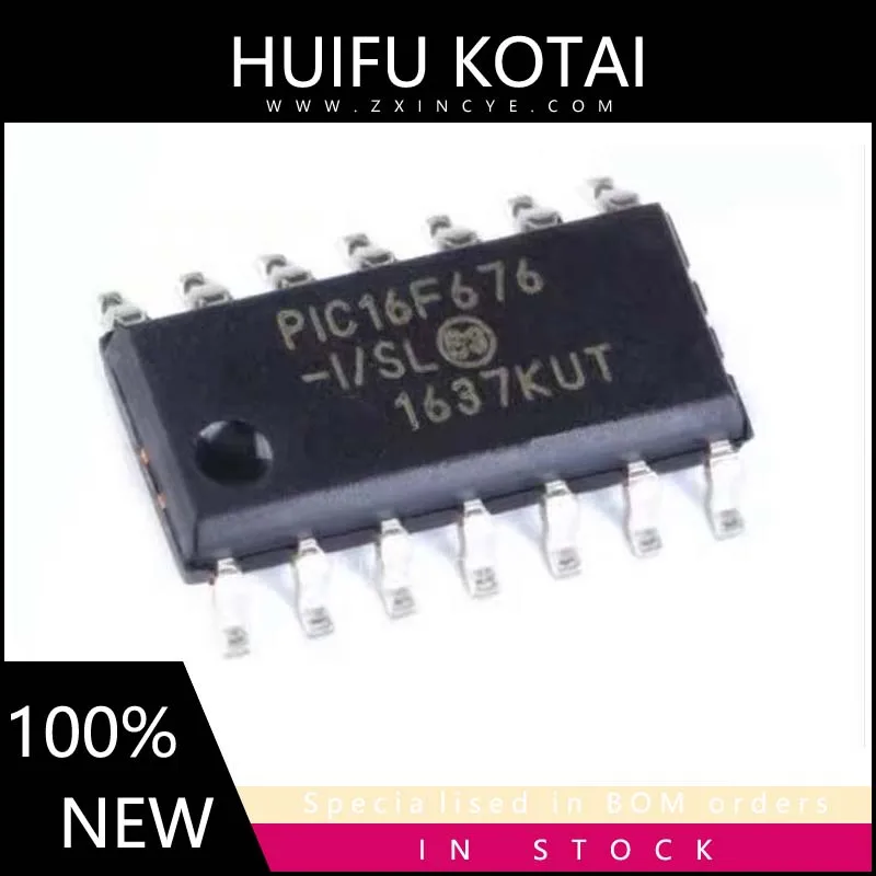 1PCS  PIC16F676-I/SL PIC16F676 SOIC-14  New Spot Inventory