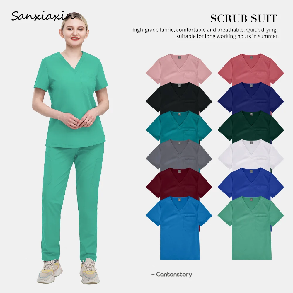 

Nursing Costume Women Pet Grooming Scrubs Suit Unisex Hospital Nurse Work Set Spa Uniforms Surgical Medical Uniform Dentist Sets
