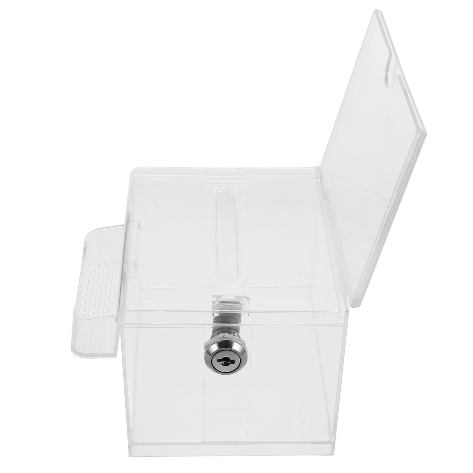 

Acrylic Ballot Box Suggestion Boxes Lock Raffle with Slot Donation for Fundraising Travel