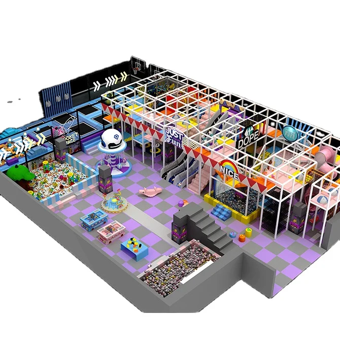 

Children's Playground Indoor Soft Amusement Equipment with Slide Playground Children's Naughty Castle