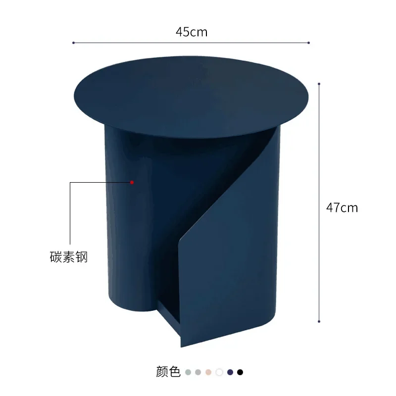 Nordique, simple, fer forgé, table d'appoint, moderne, salon, canapé, petite table basse, mini