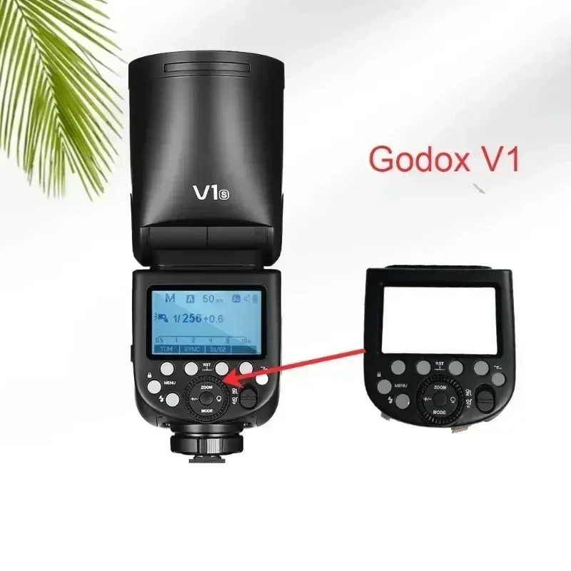 

НОВИНКА для Godox V1 вспышка Speedlite, задняя крышка + функция выбора режима, кнопка, панель, колесо, клавиатура, без детали ЖК-экрана