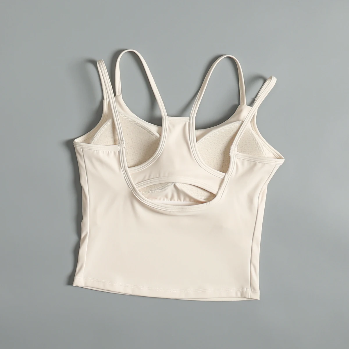 Sports lingerie women's summer breathable sexy beautiful back yoga bra integrated running shockproof fitness vest wear outside