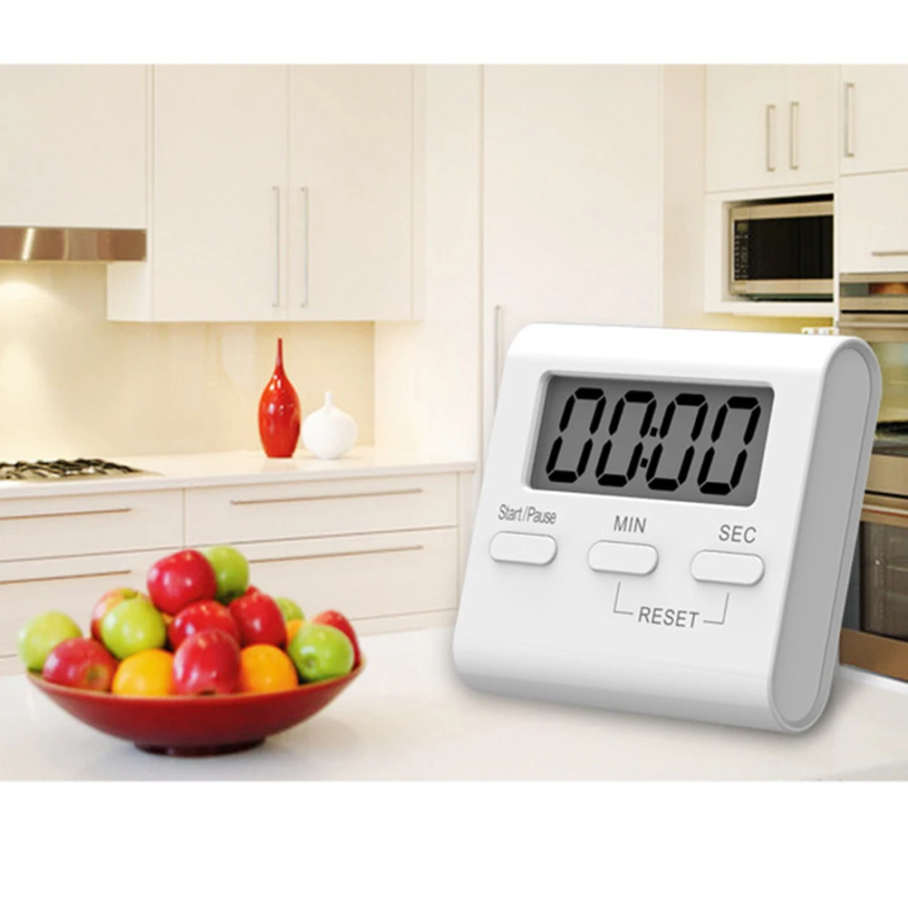 

1 pc Digital Kitchen Large Led Display Clear Digits Compact Lightweight Cooking Timer For Cooking Study Stewing Sun Bathing