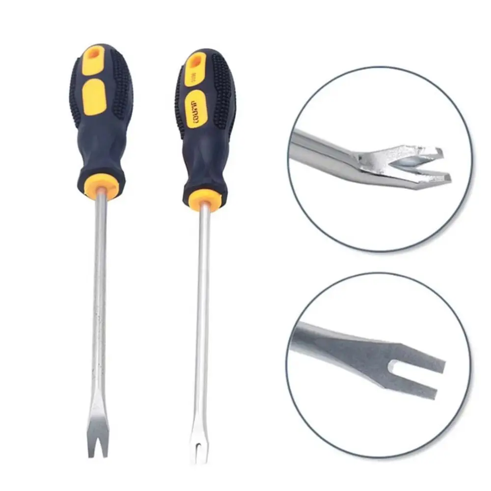 

2Pcs 260mm Nail Puller U/V Type Screwdriver Nail Puller Pry Tool Multipurpose Durable Nail Remover Woodworking Nail Lifting