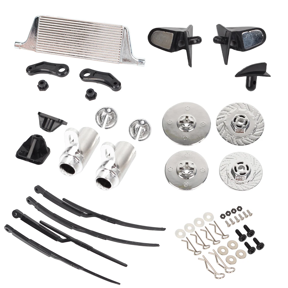 Neues RC-Bremsscheiben-Spiegel-Auspuff-Wischer-Kit Passend für 1/10 Drift-Auto Tamiya MST YOKOMO HPI