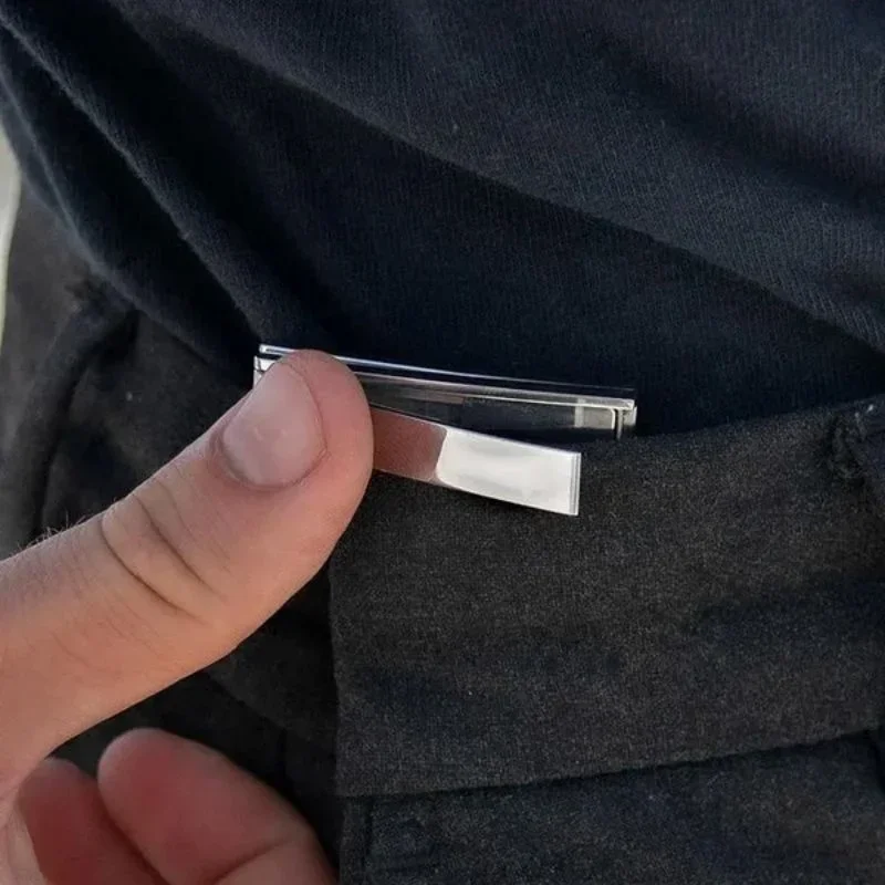 Belt Adjustment Clamp  Multifunctional Belt Clip Adjustment Buckle Pants Waist Shrink Folding Buckle Belt