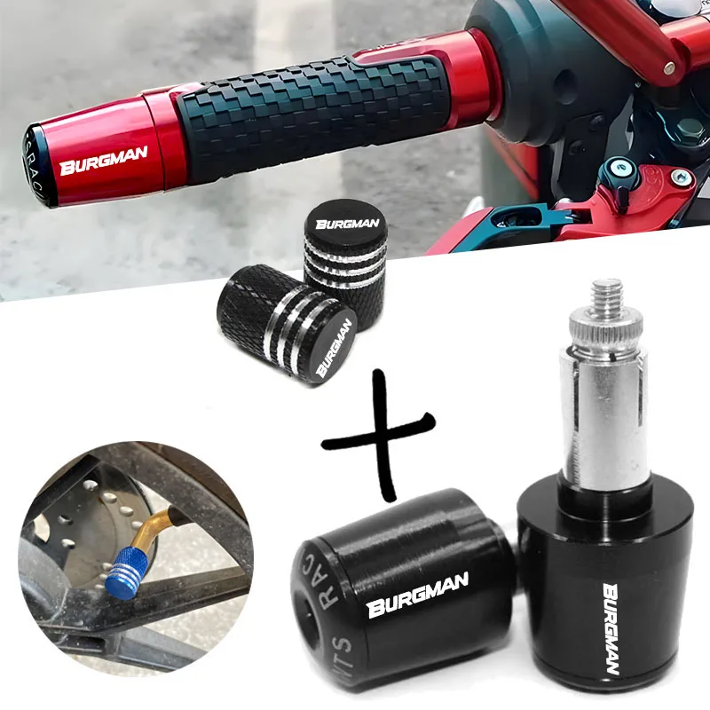 Motorcycle Handlebar Grips End Handle Bar Cap End Plug Fit For BURGMAN 650 400 125 200 AN650 AN400 Skywave 400 AN125 AN200