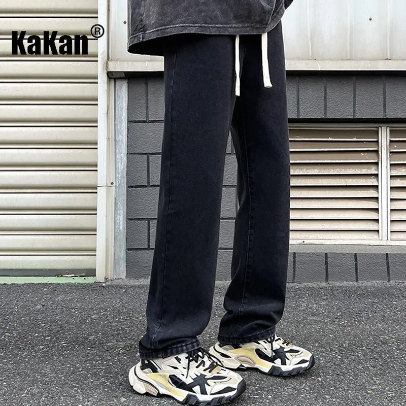 Kakan - European and American Spring/Summer New Vintage Jeans Men's Wear, Casual Wide Leg Long Straight Leg Jeans K024-KJ603