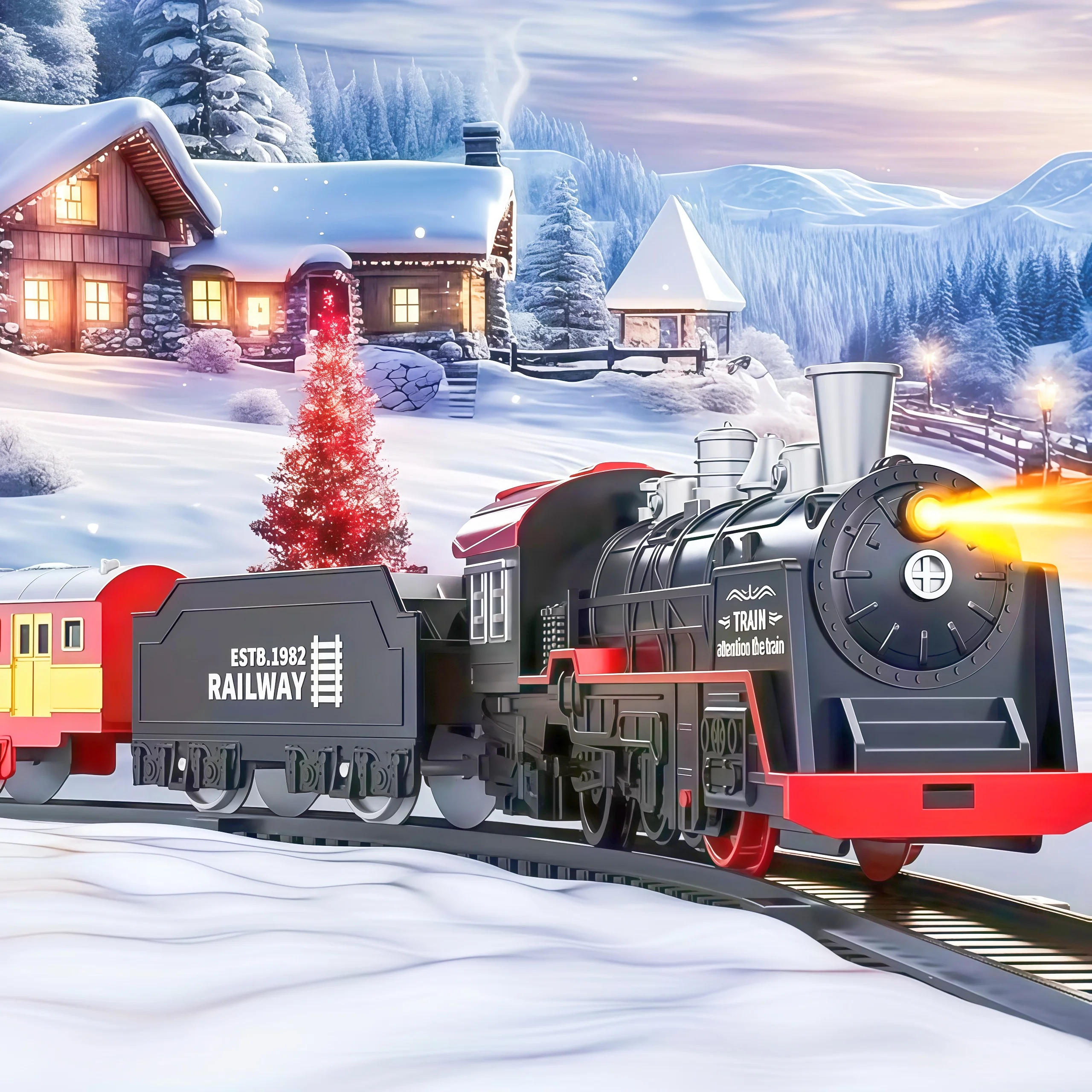 

Имитация ретро костюма поездного поезда, паровая модель детского трекового света, спрей, идеальная игрушка в подарок для мальчиков и девочек