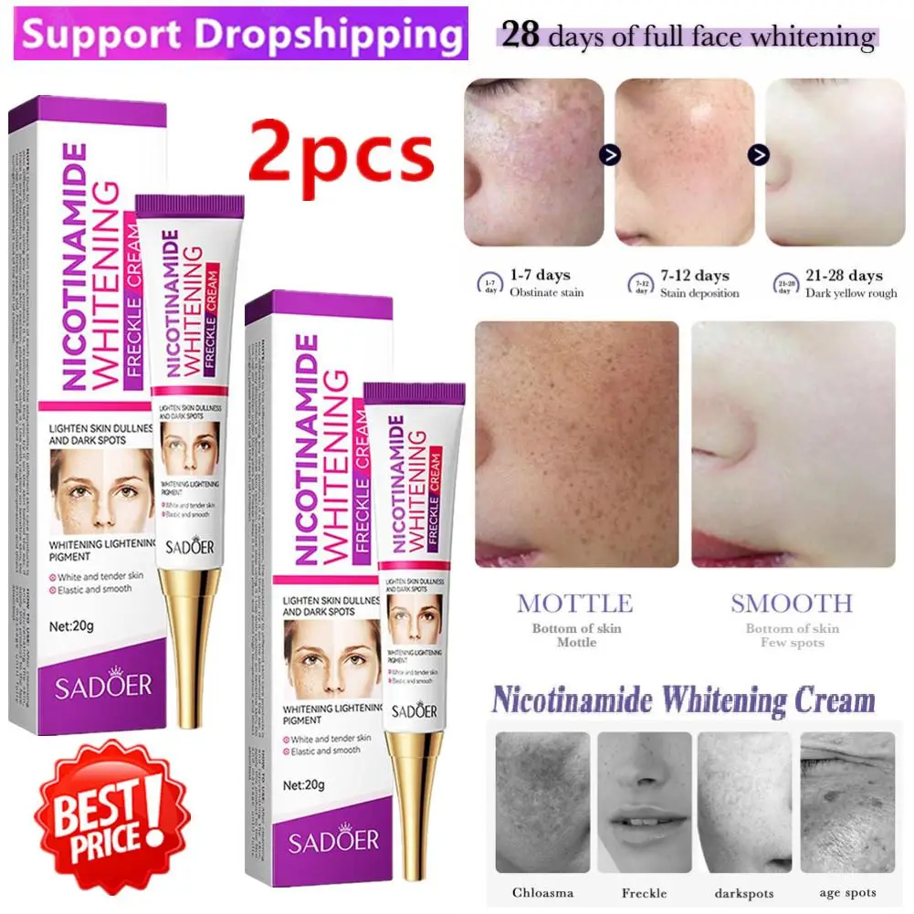 2X Freckles Removal Cream Remove Facial Spots Skin Dark Spot Remove Melasma Age Spots Sunspots Whitening Freckle Removing Cream