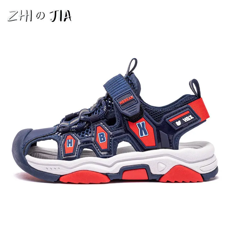 Boys Net Bread Toe Sandals Summer Leisure Sports Shoes Kids sneaker Non slip Comfort footwear Surface Breathable Sandals Student