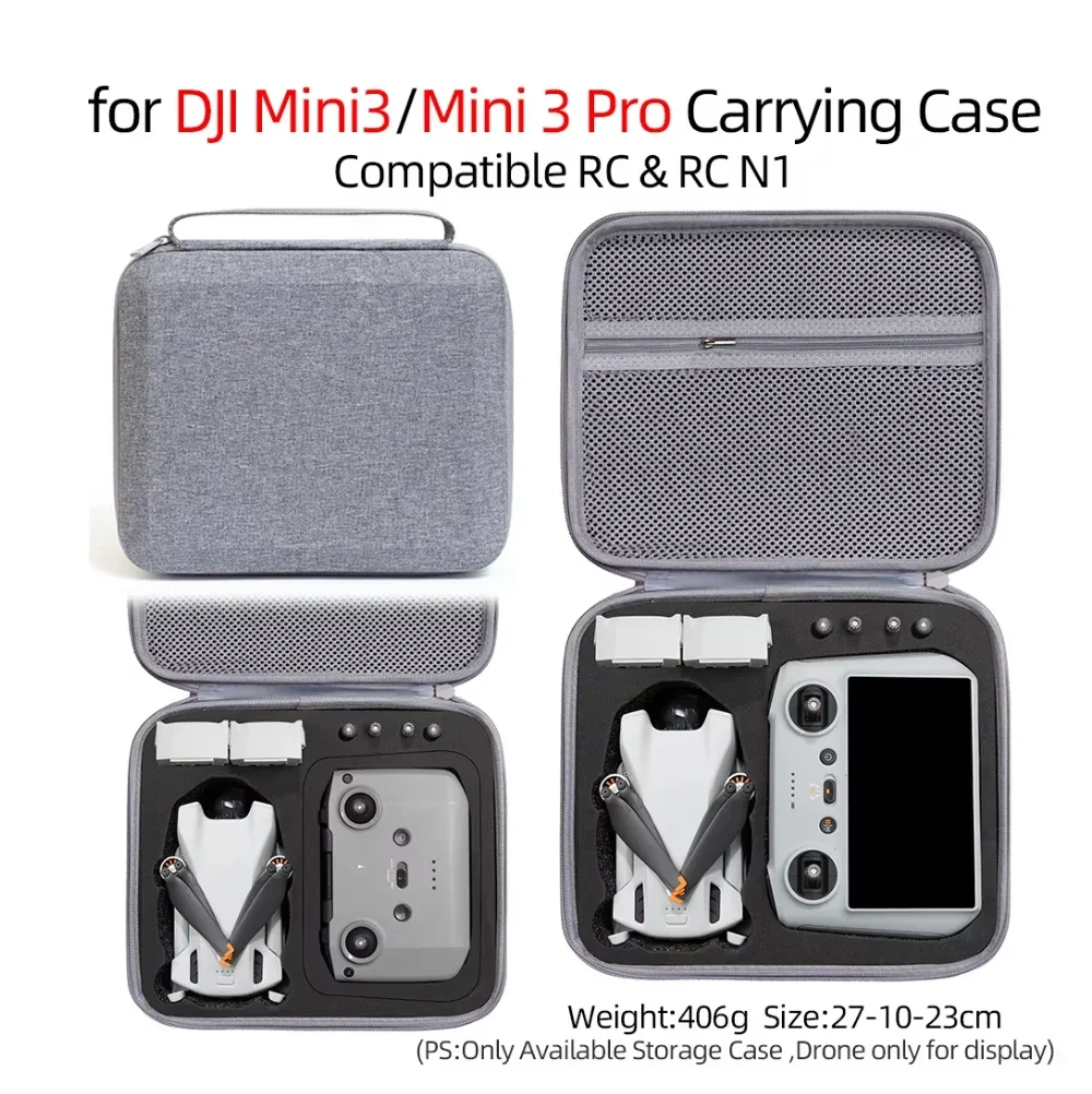 収納袋 DJI Mini 3 Pro/Mini 3 ドローンリモコンポータブルボックス