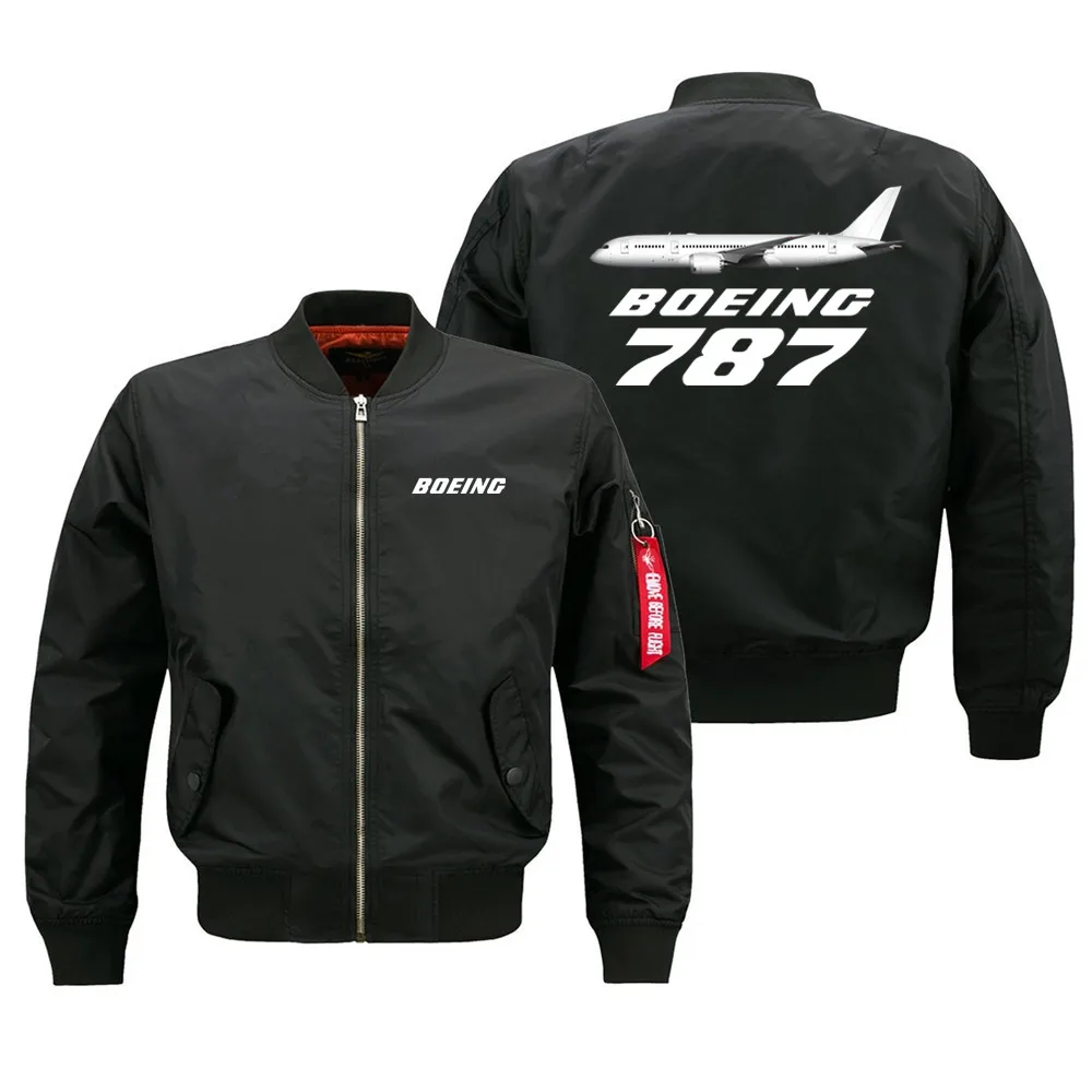 

The Boeing 787 Autumn Winter Windproof Flight Aviation Pilots Men Ma1 Bomber Jacket Military Outdoor Baseball Coats