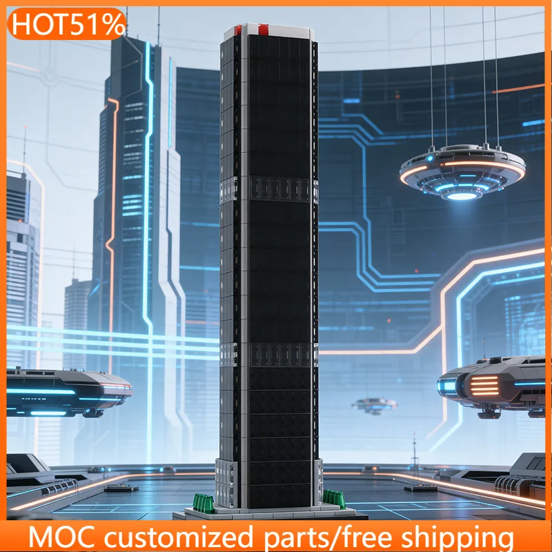 636 قطعة من مكعبات البناء المعيارية القابلة للتخصيص من سلسلة Urban Aon Center MOC، نموذج تصميم تعليمي بتقنية متطورة، لعبة بسيطة يمكنك صنعها بنفسك، هدايا للعطلات