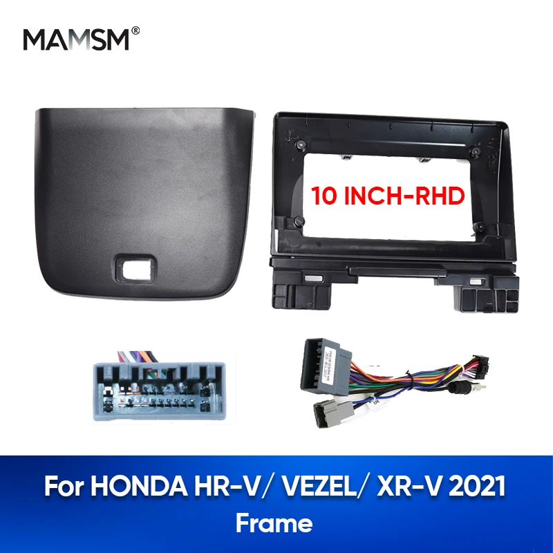 MAMSM Car DVD Fascia Multimedia For HONDA HR-V VEZEL XR-V 2021 Frame Stereo Player Install Surround Trim Panel