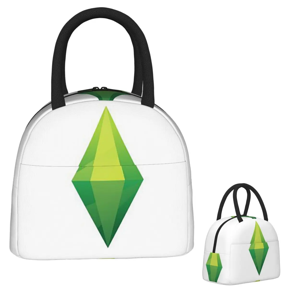 حقيبة غداء معزولة من The Sims 4 Plumbob للنساء والأطفال، صناديق طعام مقاومة للتسرب، حقيبة غداء حرارية