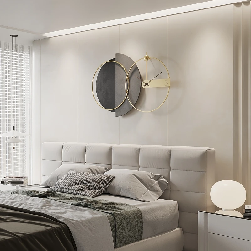 ​Scandinavian Metal Wall Clock Silent Decor For Living Room Quartz Modern Minimalist Bedroom Home Office Wall Art Gift