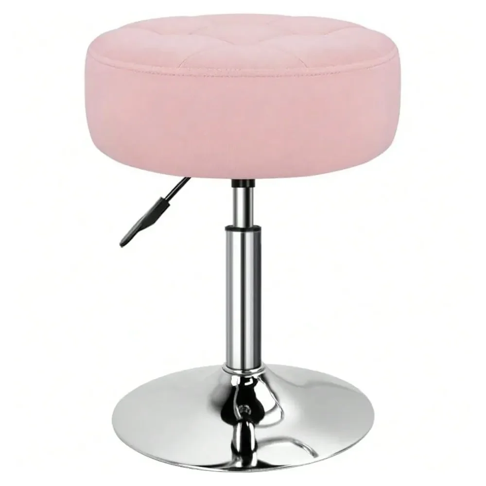 

makeup vanity chair bedroom furniture stool chairRound Stool With Thick Cushion Height Adjustable Swivel Vanity Chair NonSlip Ba