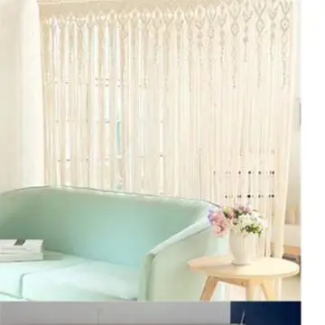 Handwoven Door and For Window Curtain Tapestry with Bohemian Aesthetic Suitable for Wedding and Party Decoration Backdrops
