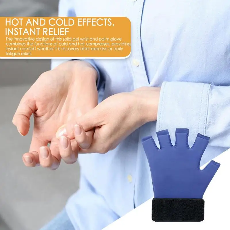 

Hand Ice Pack Gloves Ice Pack Sports Cooling Gloves Wrist Guards Hands Protector Solid Gel Ice Pack Wrap Gloves Adjustable For