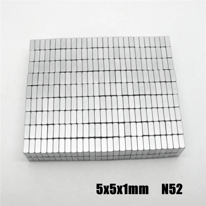 

N52 magnet 5x5x1 Strong Square NdFeB Rare Earth Magnet 5*5*1 Neodymium Magnets 5x5x1mm