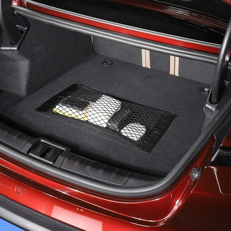 

Polyester Black Car Trunk Storage Net Bag Cargo Storage Net Interior Car Accessories For Porsche Taycan 2019-2024