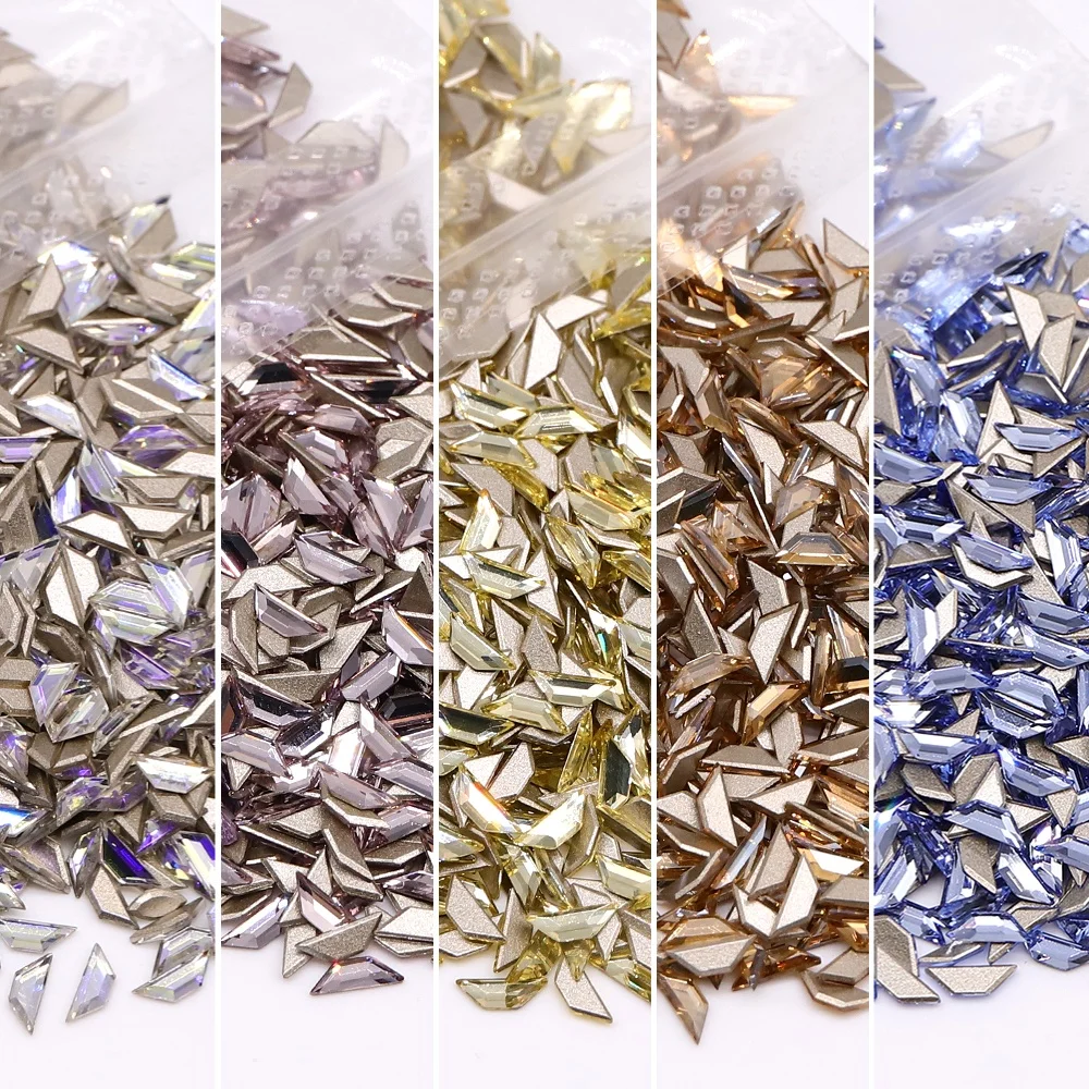 Sailboat 2*4mm 50Pcs/Bag Flatback Nail Art Non-Hotfix Glass Rhinestones Glitter Crystal For Nail Art Garment DIY Decoration