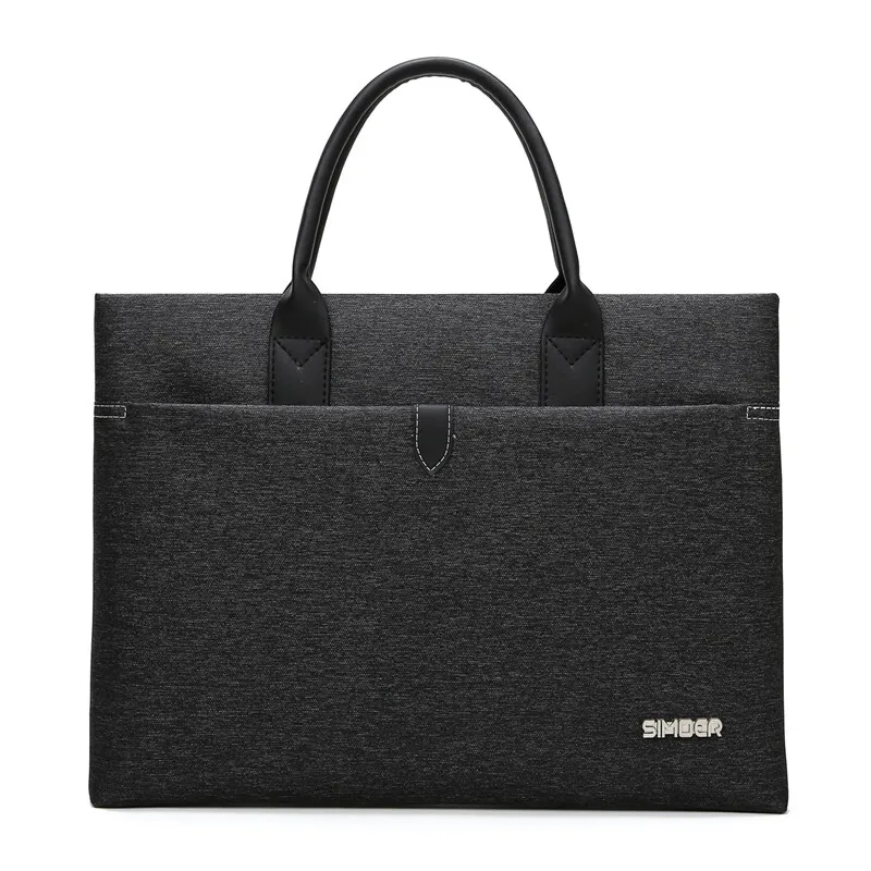 

SIMOER 538 Black Briefcase Men's Computer Handbag