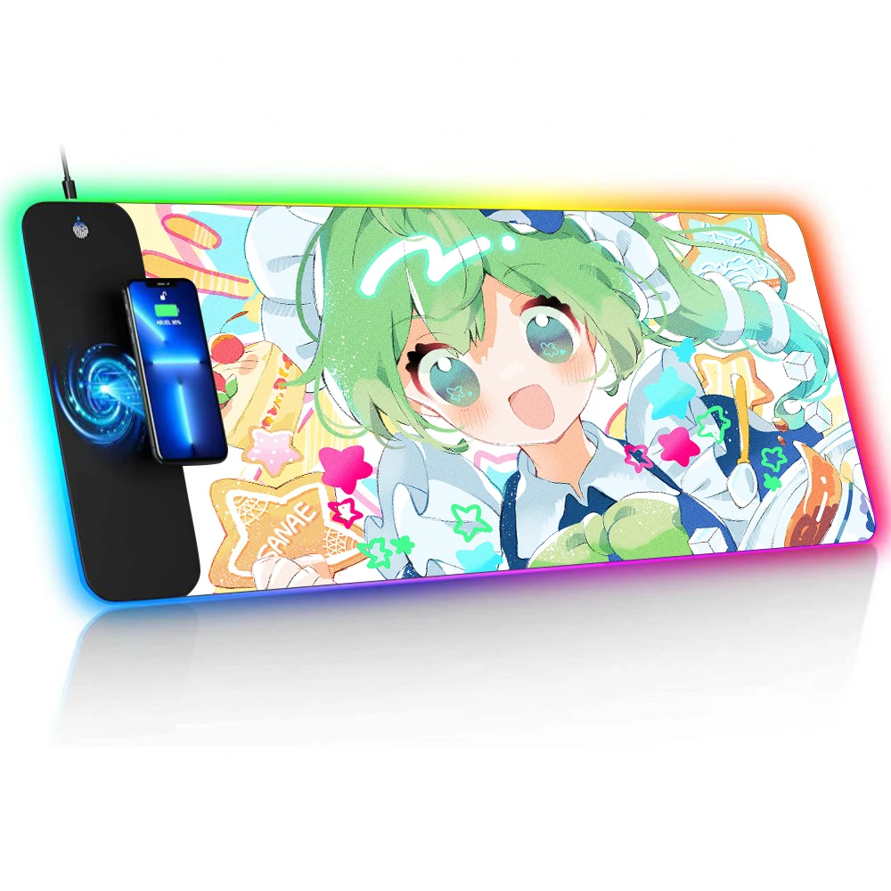 Mairuige Wireless Charging Mouse Pad Touhou Desk Accessories Mousepad Rgb Koishi Komeiji Gaming Mats Desktops Setup Mouse Pads