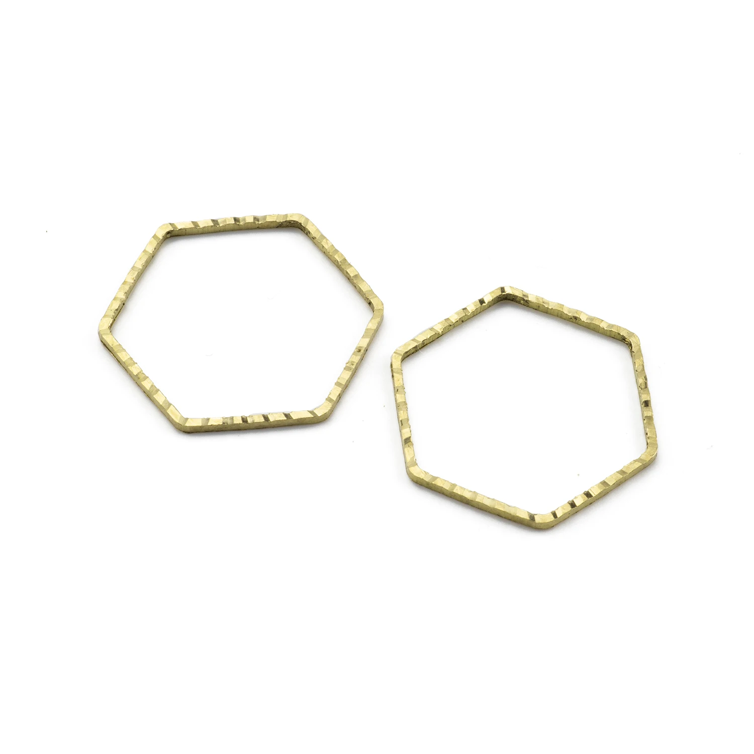 

20Pcs Raw Brass Engraving Hexagon Resin Frame Mold Circle Geometric Links For DIY Handmade Earring Making Jewelry Components