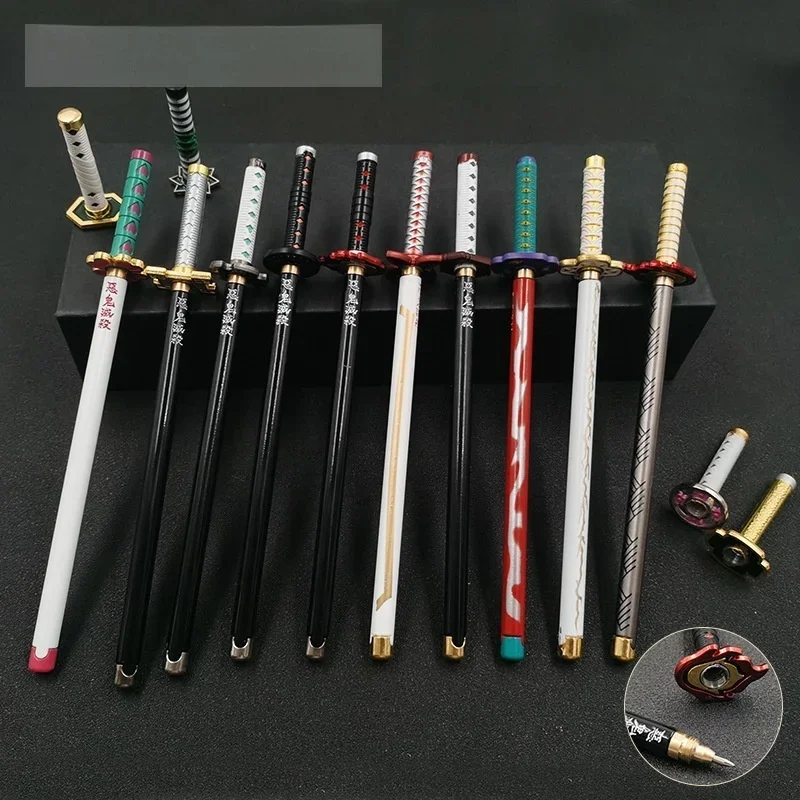 20cm Demon Slayer Signatur-Stift Shinobu Metall-Kugelschreiber in Originalgröße Anime-Charakter Zubehör Bürobedarf Geschenke – Detail 5