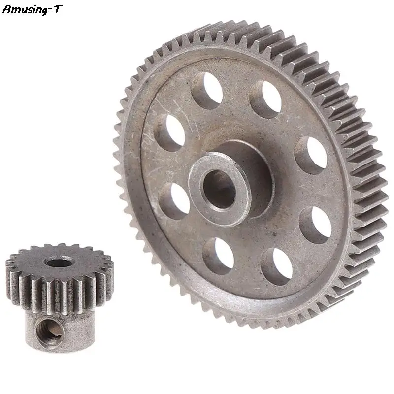 2pcs/Set (21t+64t) 11184 & 11181 Differential Metal Main Gear 64t Motor Gear 21t Cap Circumference 1/10 94170 Car