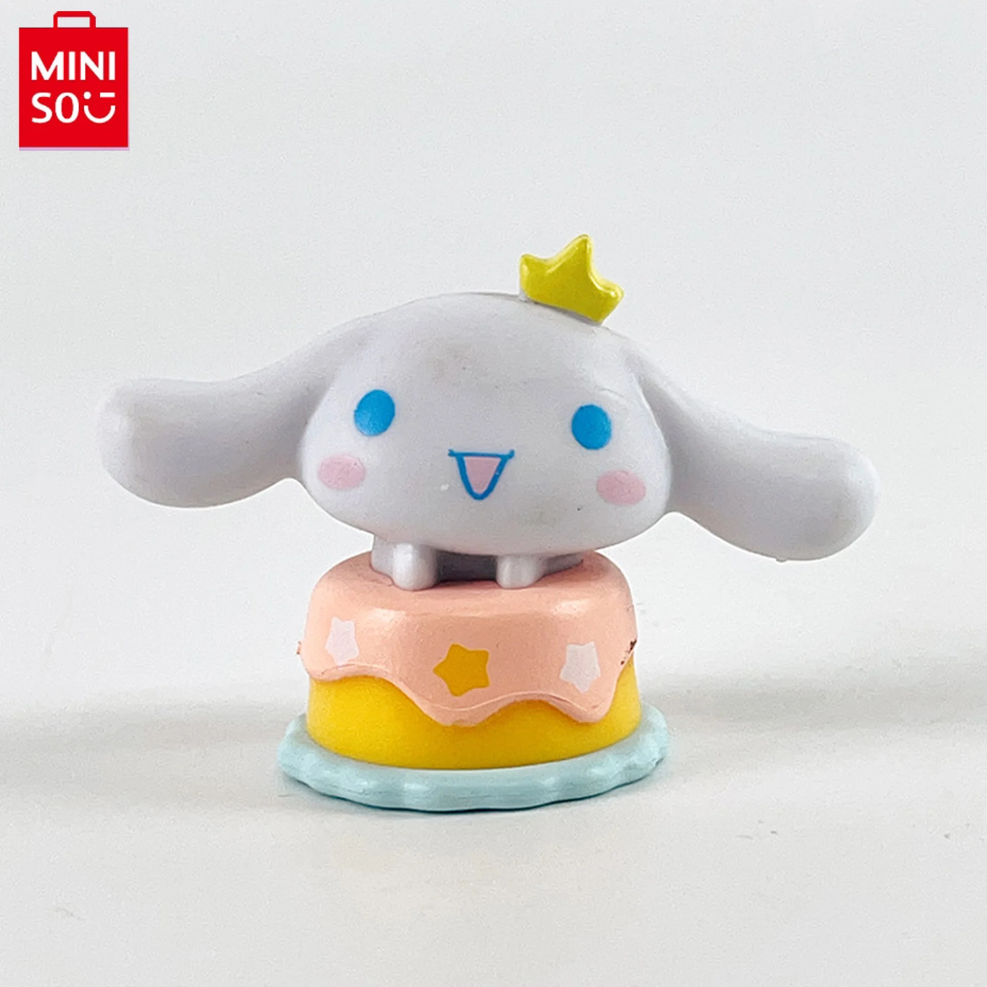 6pcs Kawaii MINISO Anime Figure Cinnamoroll Kuromi Doll Strawberry Bear Action Figures DIY Cake Decorate Toys Gifts For Children