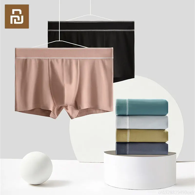 Youpin 1pcs Cotton for Man Soft Cozy Men's Boxers Large Size L-XXXL Underwear Men Breathable Underpants Panties Boyfriend Gift