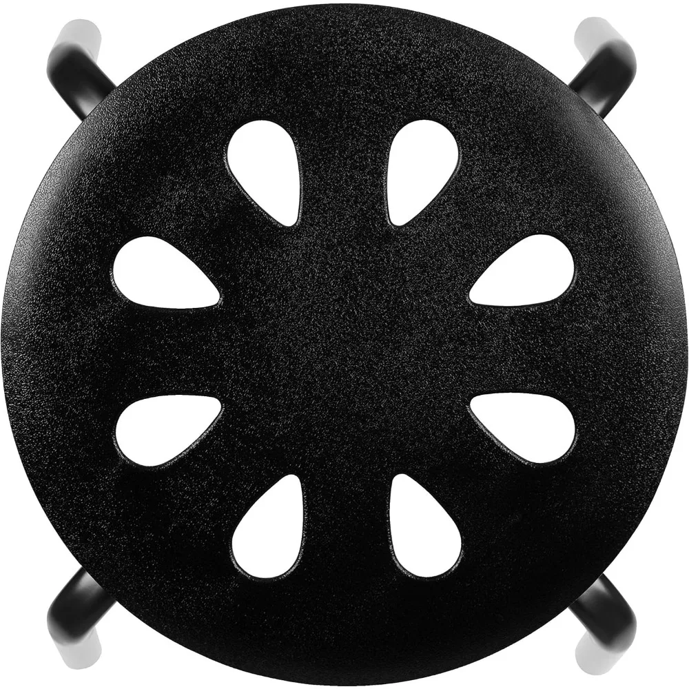 مقاعد بلاستيكية قابلة للتكديس من إيما وأوليفر، مقاس 17.5 بوصة للمدرسة والمكتب والمنزل، طقم من 5 قطع، أسود