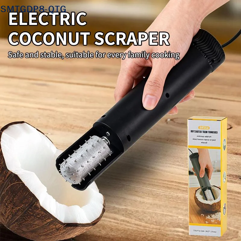 NEW Electric Coconut Meat Grater  Scraper For Home Splash-Proof Coconut Meat Remover Tool Coconut Shredder