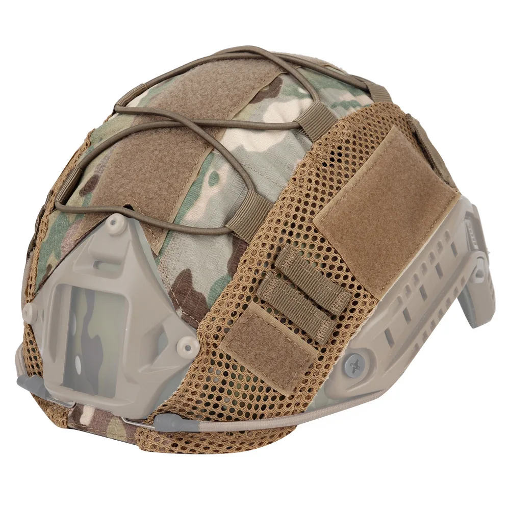 Camuflagem capa capacete tático para rápido mh pj bj, airsoft, paintball, tecido