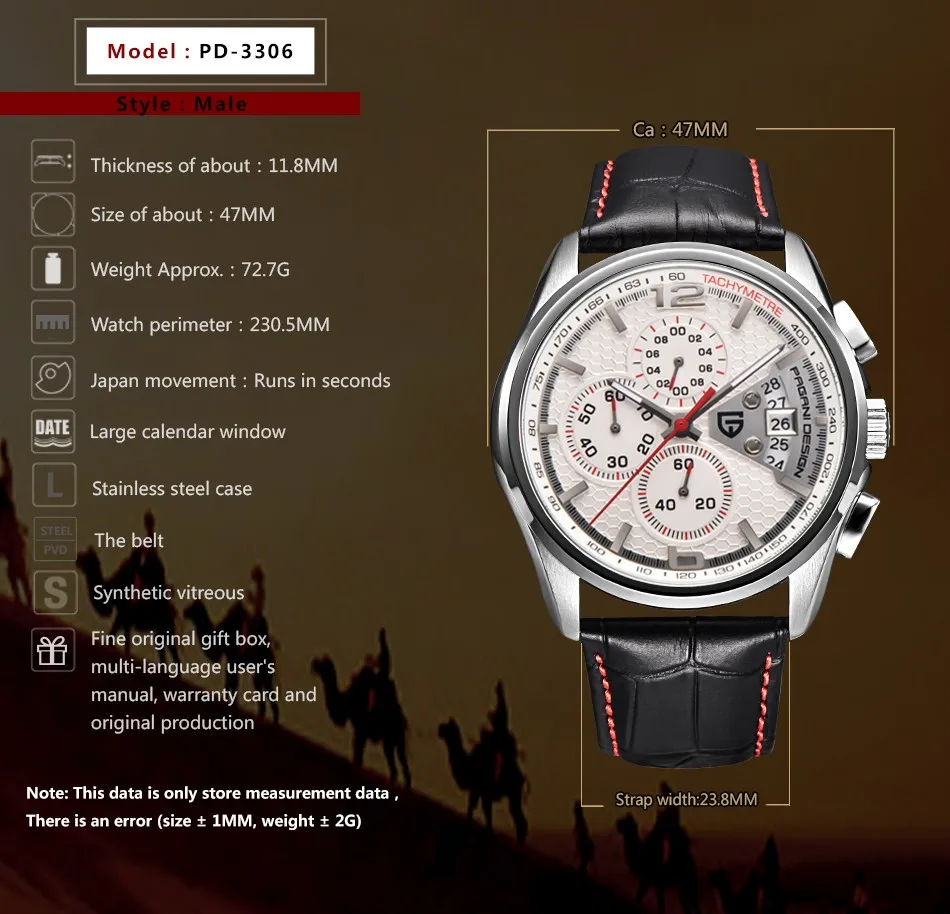 PAGANI DESIGN Man Watch Automatic Quartz Wristwatches Brand Fashion Luxury Sapphire Glass Waterproof Watch With Calendar Window