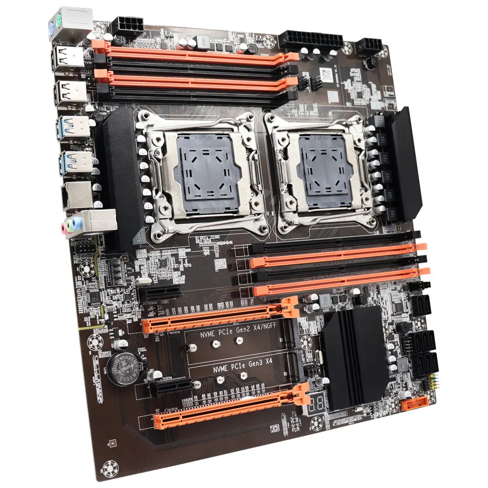 New  X99 Dual CPU Server Motherboard E-ATX Xeon Processor 2011-3 M.2 V3 E-ATX USB3.0 SATA3 8 DIMM DDR4