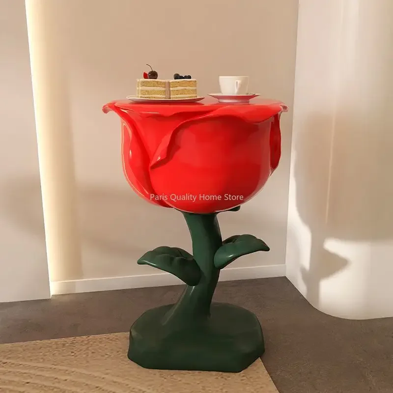 2024 New Rose Living Room Side Table Coffee Table Small Household Small Table Can Move Floor Decoration