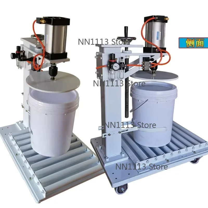 10-25 L Semi Automatic Pneumatic Barrel Plastic Paint Bucket Capping Machine Plastic Pail Lid Closer Pail Lid Closer for Drum