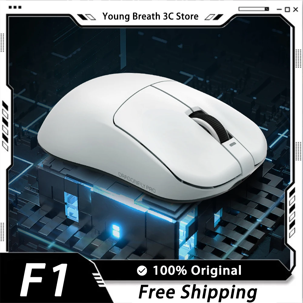 Vgn Dragonfly F1 Moba Mouse F1 Pro Max Dual Mode 2.4g Paw3395 Wireless Lightweight E-Sports Pc Accessories Custom Gaming Mice