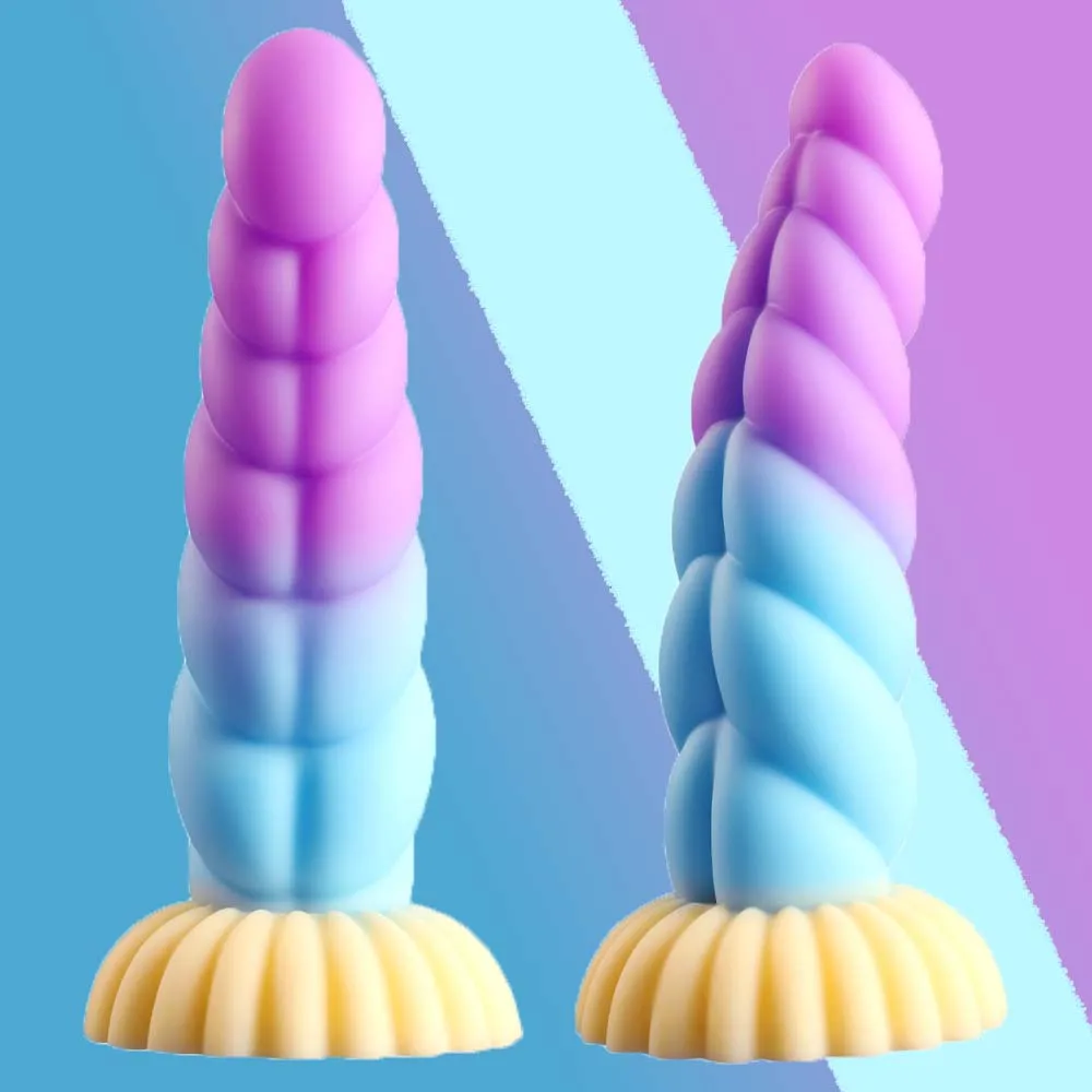 

Realistic Twist Dildo Penis Silicone Anal Dildo With Suction Cups Dazzling Model Adult Sex Toys 8.5 Inch Dildo For Female Male