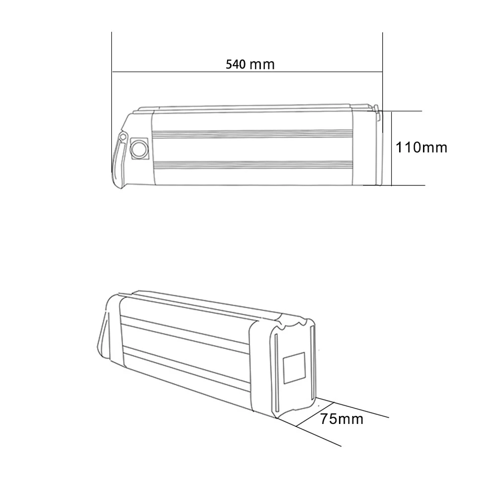 18650 Big Sliver Fish Ebike Battery Case Box 36V48V Lithium Battery Box Electric Bike Case Sliver Fish Ebike Empty Akku Batterie
