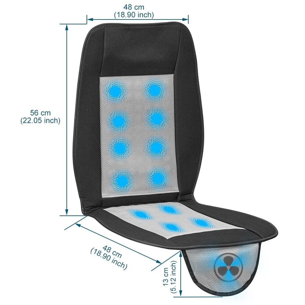 Car Seat Air Cooling Cushion Summer Cool Blowing Ventilation Seat Covers Auto Seat Cooling Pad With Cigarette Lighter Controller