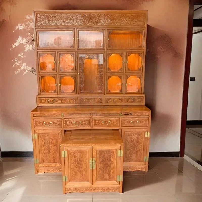 

D96 H Solid wood Tibetan vertical cabinet serving table Tantra shrine Buddhist platform household offering cabinet Buddha table