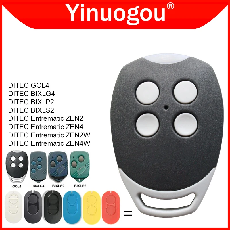 

DITEC GOL4 BIXLS2 BIXLP2 BIXLG4 Entrematic ZEN ZEN2 ZEN4 ZEN2W ZEN4W Garage Door Remote Control 433.92MHz Electric Gate Opener