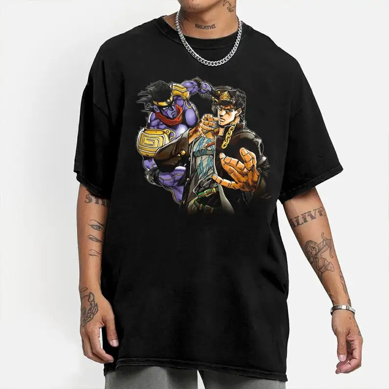 Kujo Jotaro Shirt, Anime JJ's Bizarre Adventure T-Shirt, Anime T-Shirt