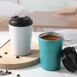 304 Stainless Steel Thermos Cup Ins Wind with Scale Mini Coffee Cup High-looking Portable Car Water Cup Water Bottle